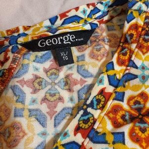 George Colorful Geometric Print dress